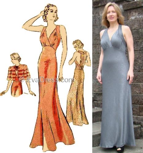 1937 Nightgown and Bed Cape Pattern, Size 18