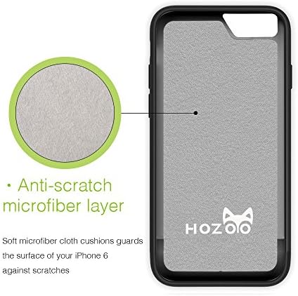 iPhone 6 Case (4.7inch), ZOHOO [Jelly Color Series] Ultimate Protection Scratch Proof Soft Interior Vibrant Hard Case for iPhone 6 (Black)