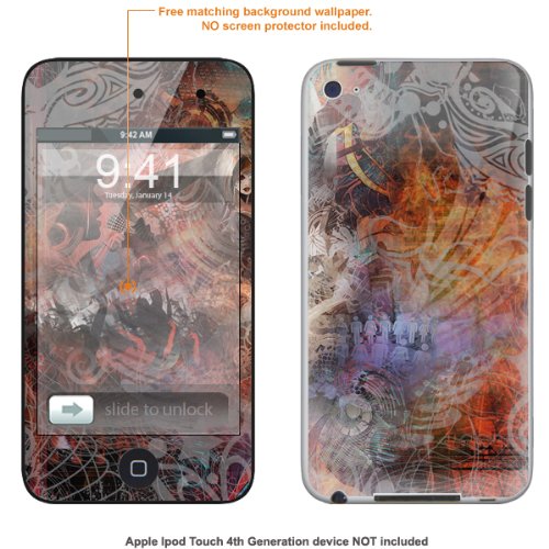 Protective Decal Skin STICKER for Apple Ipod Touch 4G, 4th Generation case cover IPtouch4G-404
