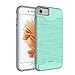 iPhone 7 Case Cover - Noot Products Dual Layer Protective Case with Credit Card and ID Compartment and Kickstand - Turquoise