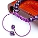 Jovivi 8MM Amethyst Birthstone Gemstones Healing Power Crystal Macrame Adjustable Beaded Bracelet, Unisex