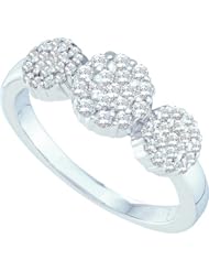 0.50CTW DIAMOND LADIES FLOWER RING