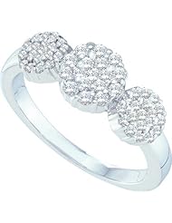 0.50CTW DIAMOND FLOWER RING