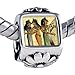 Pandora Style Bead Egyptian Musicians Photo Flower title=