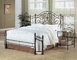 Queen Size Iron Bed In Antique Green Finish By Coaster Furniture