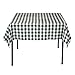LTC LINENS 54 in. x 54 in. Green and White Checkered Tablecloth Square for Card Table - Stain Resistant, Wrinkle Resistant, Machine Washable Small Green Gingham Table Cover for Picnic, Party