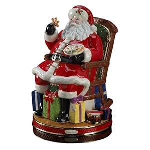 RADKO MIDNIGHT TREATS Santa Christmas Snack & Cookie Jar