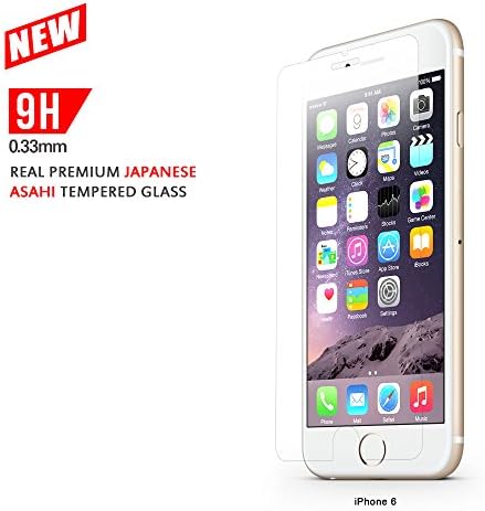 iPhone 6 (4.7) Tempered Ballistic Glass Screen Protector, Premium HD Clear, 0.33mm Ultra Thin, 9H Hardness, Anti Scratch, 2.5D Rounded Edges, Shatterproof, Oleophobic Coating, Anti Fingerprint, High Sensitivity, Bubble Free, 99% Clarity, Maximise Your Resale Value And Protect Your Screen.