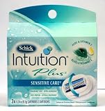 Schick Intuition Plus Sensitive Care with Aloe & Vitamin E, 3-count (Pack of 3) 9 Cartridges Total