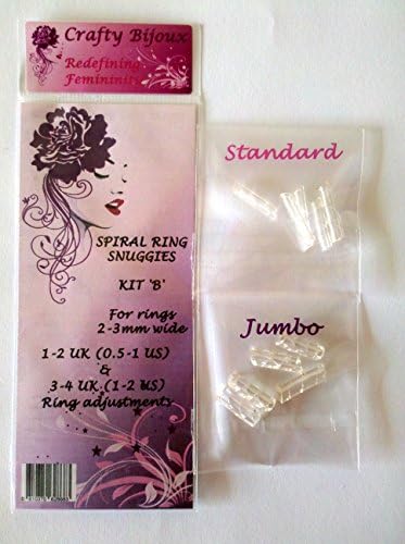 10 Spiral Ring Snuggies. Kit B - For ring bands/shanks 2-3mm wide (standard + jumbo). Ring adjuster