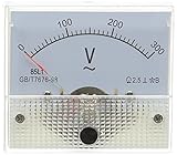 uxcell アナログ電圧計　いくつかのインストールパーツ　ホワイトベージュ　85L1モデル　交流0-300V　クラス2.5の精度