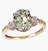 Jewelry : Avon Genuine Green Amethyst Ring with Diamond Accents Size 10
