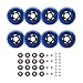 Rollerex Inline Skate/Rollerblade Wheels VXT500 80mm (8-Pack or 2-Pack or 2 Wheels w/Bearings, Spacers and Washers) (72mm Deep Sea Blue (8 Wheels w/Bearings, spacers and washers))