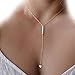 Ammazona Women Bohemia Simple Little Triangular Tassels Chian Bar Alloy Necklace