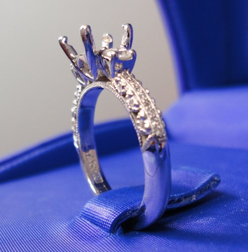 Custom Tacori 18kt White Gold .31tdw Size 5 Ring
