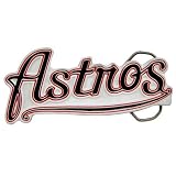 MLB Houston Astros Pewter Team Logo Belt Buckle