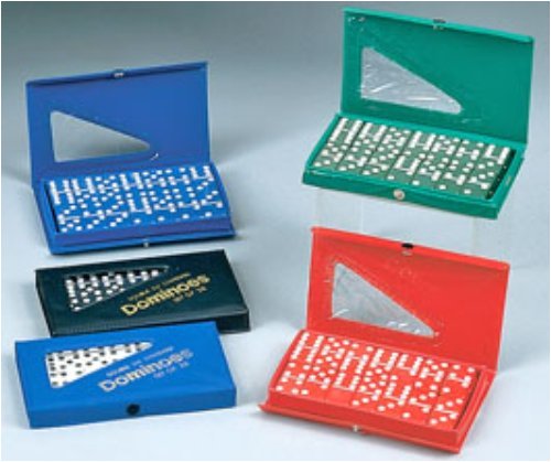 Childrens Toyshop  Toys : Standard size Blue Double 6 Dominoes w/ White dots