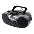 jWIN Portable CD/MP3 with Cassette Player - Black (JXCD483BLK)