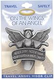 Never Drive Faster Than Your Guardian Angel Can Fly Visor Clip