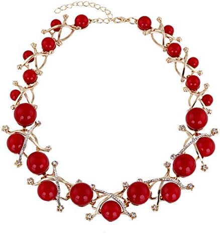 Kaymen Imitation Pearl Full Rhinestone Nice Chokers Necklace, Prom Jewelry, Women Accessory