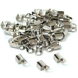 40 Cord Ends Leather Bead Necklace Connector Clasps