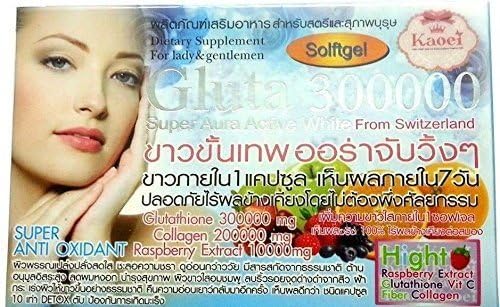 5 Box 60 Soft Gel Gluta 300000mg Super Active White Glutathione Soft Gel Hight Collagen-vit C
