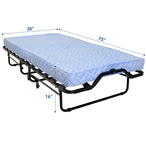 Milliard TWIN SIZE Rollaway Bed, No Assembly and Most Durable Design