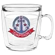Captain 12 oz Insulated Coffee Mug, Clear