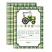 Green and Yellow Tractor Birthday Party Invitations for Boys, 20 5