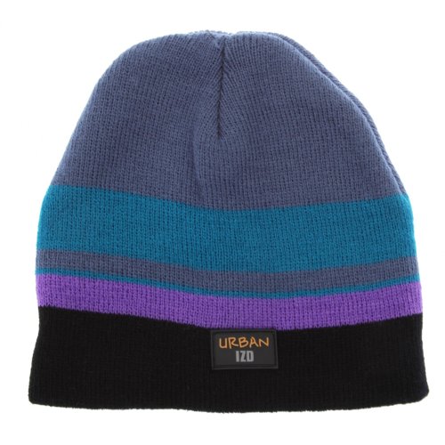 Boys Childrens Striped Thermal Winter Beanie Hat (10-13 years) (Turquoise/Purple) price Boys Childrens Striped Thermal Winter Beanie Hat (10-13 years) (Turquoise/Purple) price