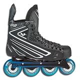 Tour Hockey ZT-660 Adjustable Hockey Ice Skate - Black/ Silver/ Green (Medium 1-4)