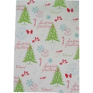 Cavallini Holiday Decoupage or Gift Wrap Paper, 3 sheets set