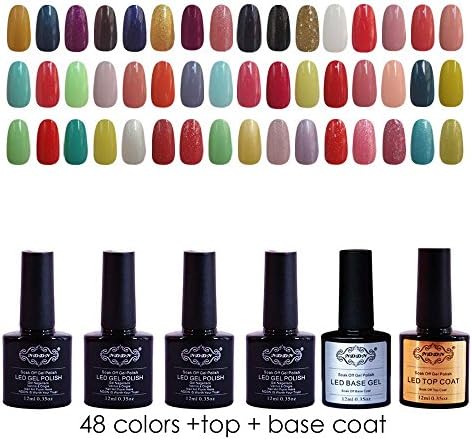 KADISI - Nail Polish Organizer Nail Art Tool Gel Polish Set With UV Lamp Gel Base And Top Coat Nail Color #kadisi48bt-03