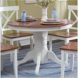 Round Pedestal Dining Table in White