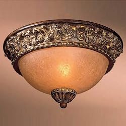 Minka Belcaro Walnut Champagne Glass Flush Mount
