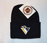 Pittsburgh Penguins Vintage Black Beanie Hat - NHL Cuffed Winter Knit Cap