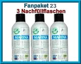 Marina Fanpaket 23-----NACHFÜLLFLASCHEN Pressluftfanfare Fussballfanfare FANPAKET pro Flasche laut Hersteller mit 300ml nichtbrennbares Gas