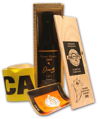 Dave's Insanity Ghost Pepper Private Reserve 2010 The First Seller To Bring You This Years Insane Reserve Sauce with the Guinness World Record Chile Pepper Bhut Jolokia