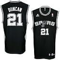 Tim Duncan Jersey: adidas Black Replica #21 San Antonio Spurs Jersey
