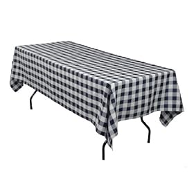 60 x 102 Inch Checkered Tablecloth Blue and White60 x 102 Inch Checkered Tablecloth