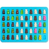Lucentee® Gummy Bears Molds for Hard Candy & Chocolate Making- Silicone Soap and Ice Cube Trays- Party Buffet, Baking, Wedding Favor Maker & Baby Shower Supplies - Novelty / Silly Shapes - 50 Cavity