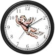 Angel In Flight No.1 - Cherub, Angel or Cupid Theme Wall Clock by WatchBuddy Timepieces (Black Frame)