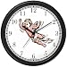 Angel In Flight No.1 - Cherub, Angel or Cupid Theme Wall Clock by WatchBuddy Timepieces (Slate Blue Frame)