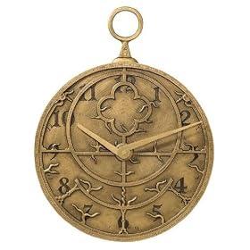 ASTROLABE ATOMIC Radio Controlled CLOCK by WHITEHALL PRODUCTS Antique Brass Finish by Whitehall