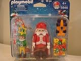PLAYMOBIL 5846 PERE NOEL PAPA NOEL ET LUTIN CADEAU CRECHE VOITURE