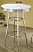 50's Soda Fountain Bar Table in Retro Chrome w/ White Top