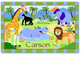 Olive Kids Wild Animals Bedding Coordinating Pesonalized Placemat by Kids Bedding