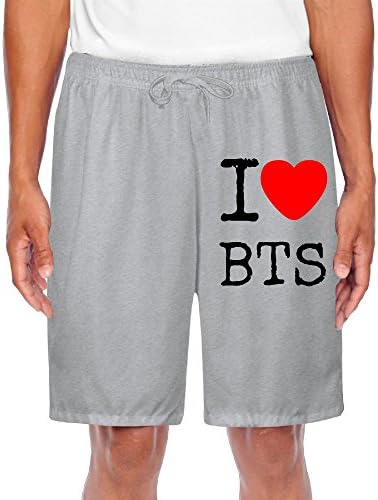 PLBFUY Young Forever BTS Men's SweatShorts Pants Lycra With Pockets Ash