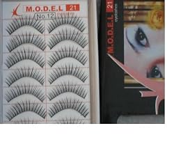 Model 21 High End No. 8, 12, or 17 False Fake Eyelashes 10 Pairs