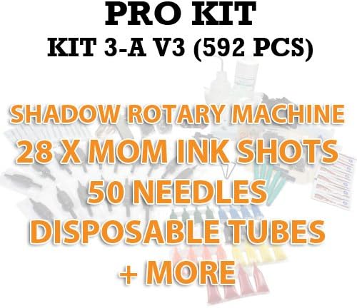 592 Piece Shadow Rotary Tattoo Disposables Pro Kit 3-A v3